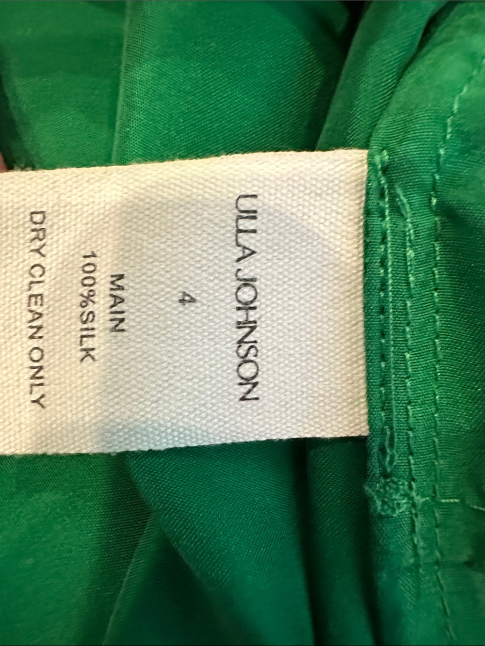 Ulla Johnson bright apple green silk spaghetti strap midi dress - Picture 10 of 12